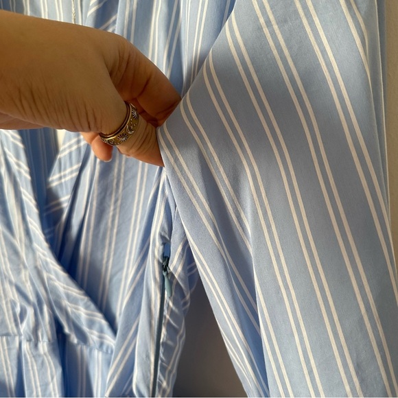 NWT Patrizia Pepe Abito Blue White Stripes Mini Dress Size 40 US 4 - Picture 8 of 8